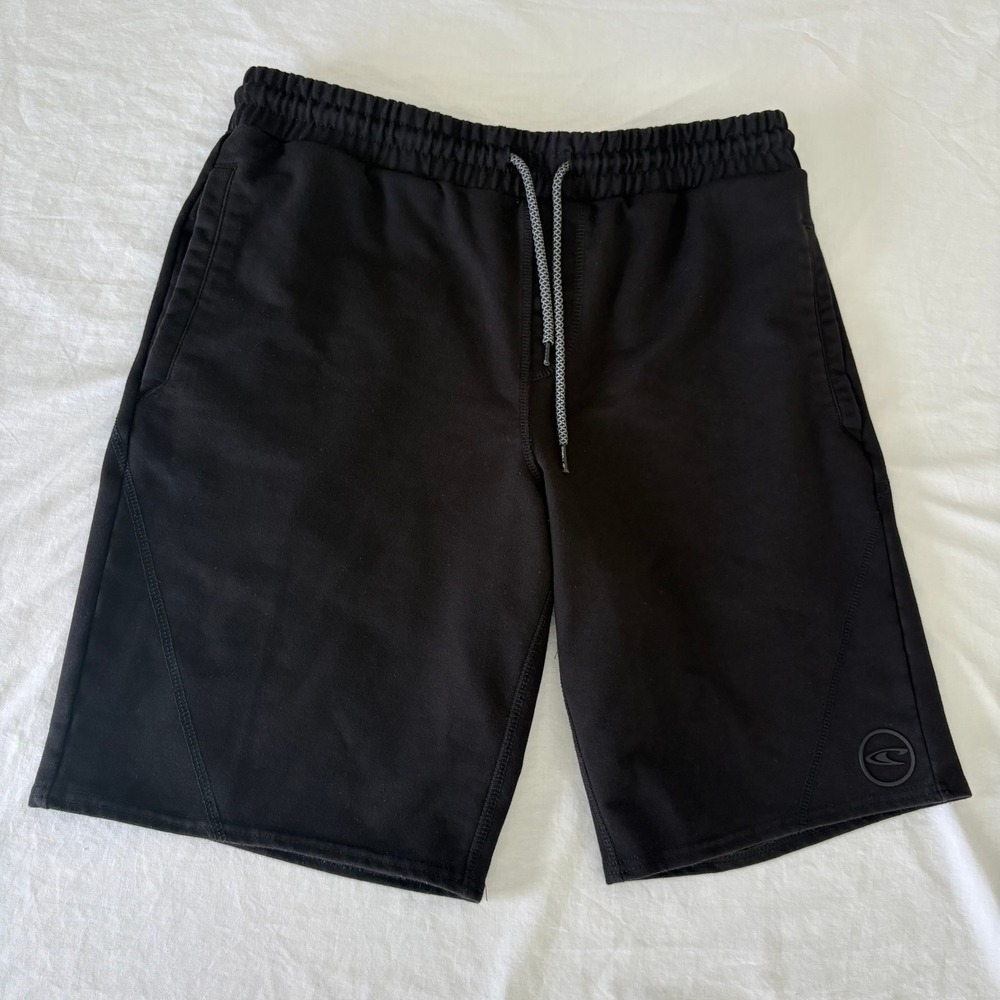 O'Neill‎ Mens Black Sweat Shorts Standard Fit Size S Drawstring Athletic Casual